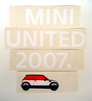MINI United 2007 Starter Kit window stickers