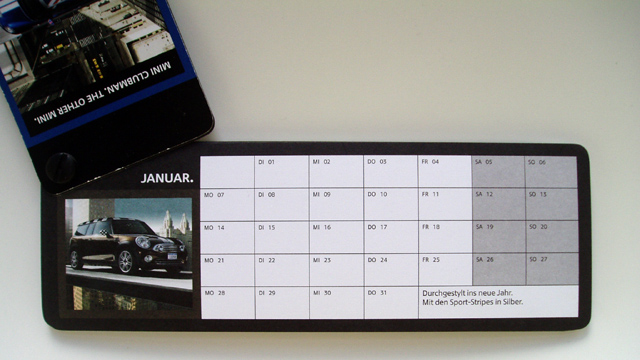 KEEP IT MINI. Clubman Kalender 2008 (Januar)