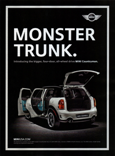 MINI Countryman print ad MONSTER TRUNK.