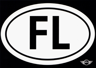 FL oval sticker