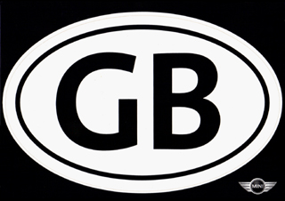 GB oval sticker