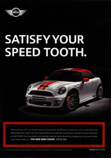 SATISFY YOUR SPEED TOOTH. ad