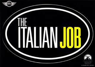 The Italian Job oval sticker
