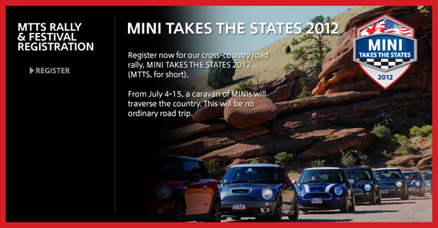 MINI Takes the States 2012 registration