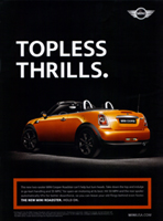 TOPLESS THRILLS. print ad