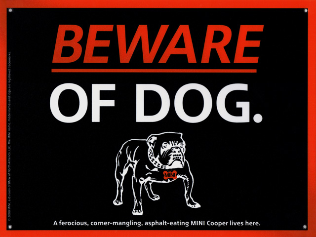 BEWARE OF DOG. sign
