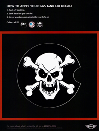 skull and crossbones gas tank lid decal ad
