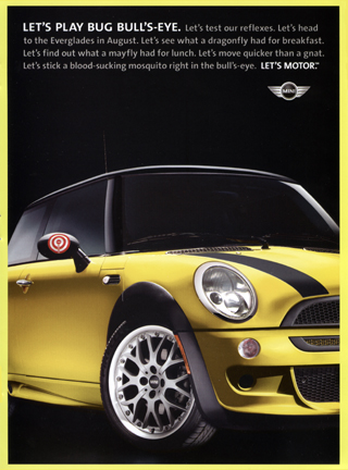 Bug Bull's-Eye stickers ad (front)