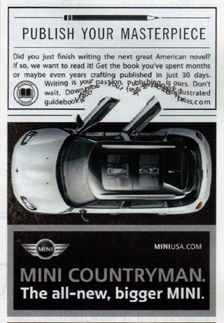 MINI Countryman ad in The New Yorker (page 25)