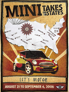 MINI Takes the States 2006 poster