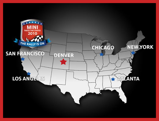 MINI Takes the States 2010 map