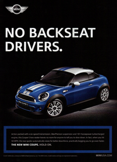 NO BACKSEAT DRIVERS. ad