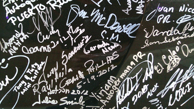 MINI Takes the States 2012 signatures