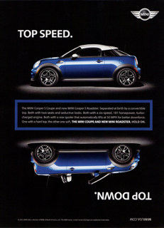 TOP SPEED. TOP DOWN. print ad